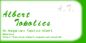 albert topolics business card